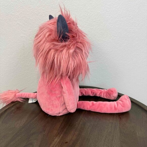 Jellycat Jinx Monster Retired Tubby Tum Plush Stuffed Animal Tassel Tail Pink - Picture 4 of 14